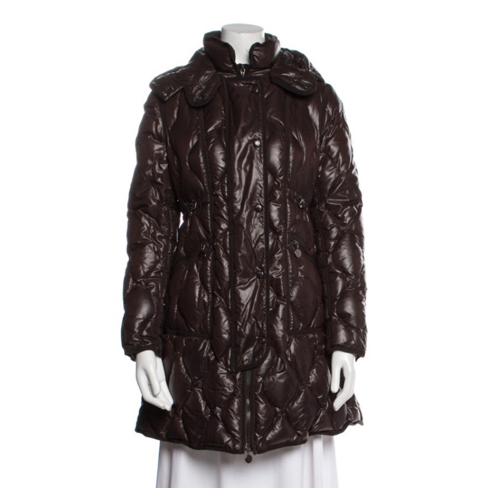 Moncler Dark Brown Quilted Puffer Coat